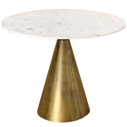 ELEGANCIA fehér réz márvány étkezőasztal 100cm