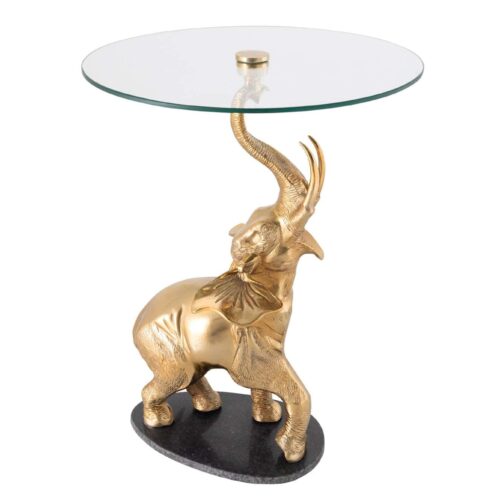 ELEPHANT márvány-arany asztal