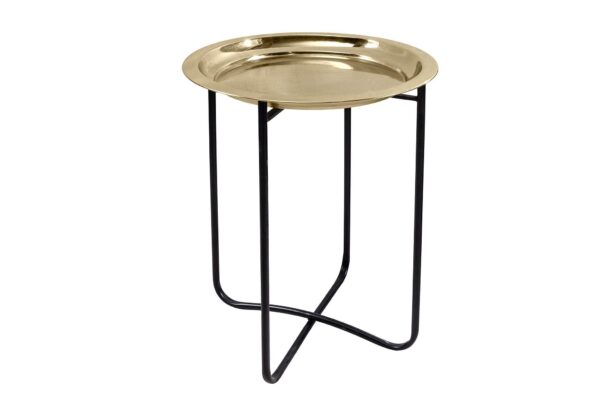 CASABLANCA sárgaréz lerakóasztal levehető tálcával arany