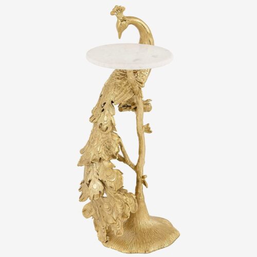 WILDLIFE PEACOCK arany lerakóasztal 75 cm