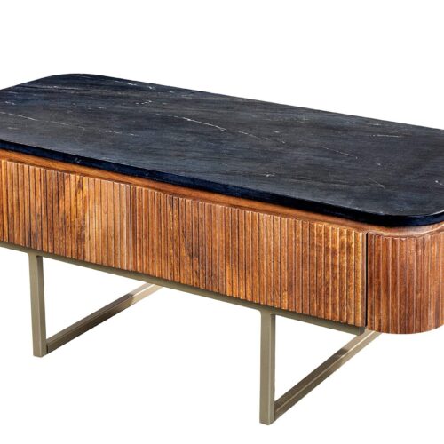 GATSBY fekete-arany mangófa dohányzóasztal