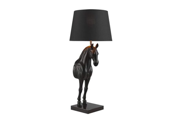 HORSE fekete-arany asztali lámpa szobor HORSE fekete-arany asztali lámpa szobor