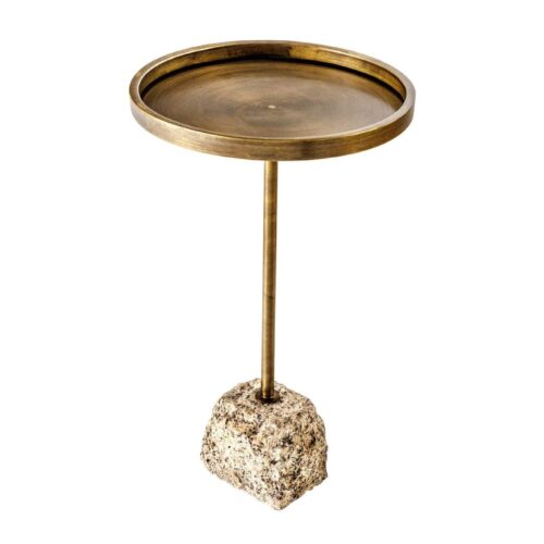 TRAYFUL antik réz vas márvány lerakóasztal