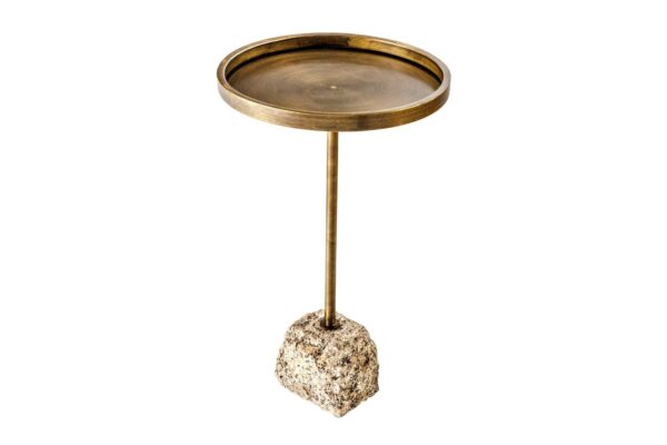 TRAYFUL antik réz vas márvány lerakóasztal