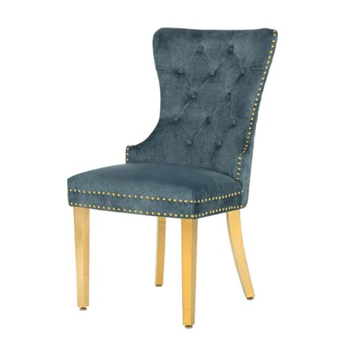 CASTLE türkiz bársony szék