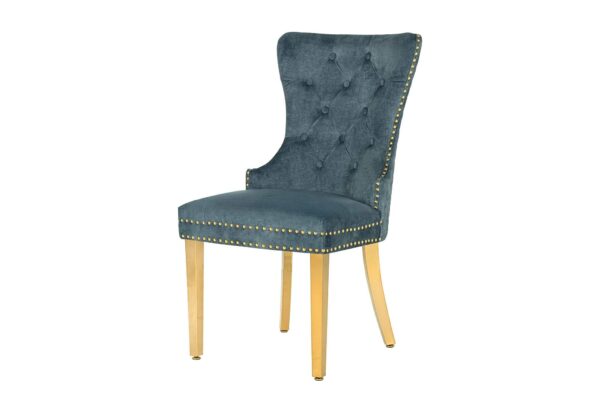 CASTLE türkiz bársony szék