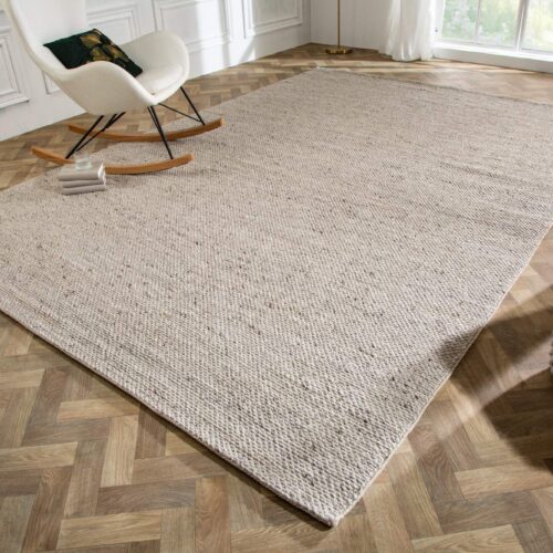 WOOL ezüstszürke gyapjú szőnyeg 350x240cm
