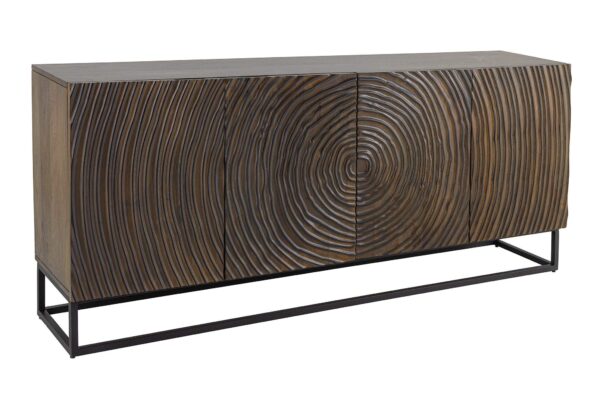ZEN CIRCLE fekete-barna mangófa komód 180cm ZEN CIRCLE fekete-barna mangófa komód 180cm