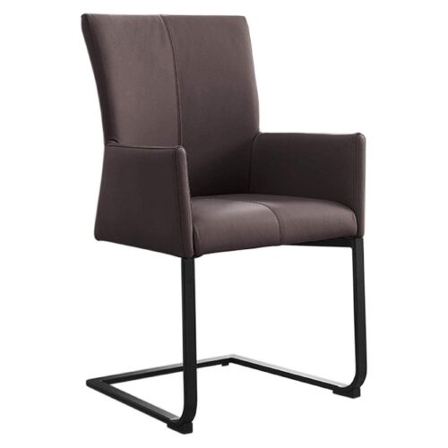 SAMSON taupe szürke bőr konzolszék