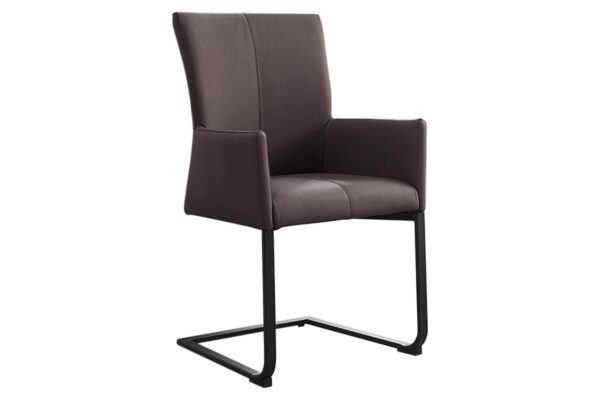 SAMSON taupe szürke bőr konzolszék