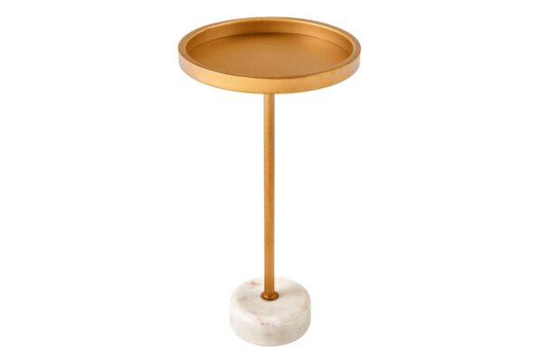 TRAYFUL arany-fehérmárvány lerakóasztal 60cm