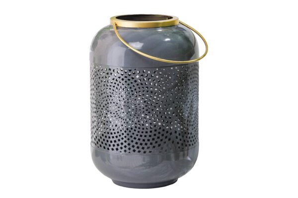 CANDLELIGHT szürke-arany lámpás 30cm