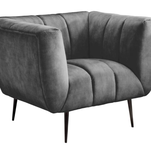 NOBLESSE szürke bársony fotel