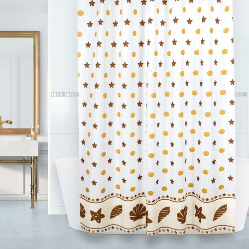 Bellatex Fürdőszoba függöny Kagyló barna