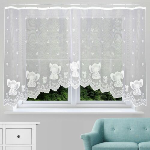 Elefántok függöny fehér