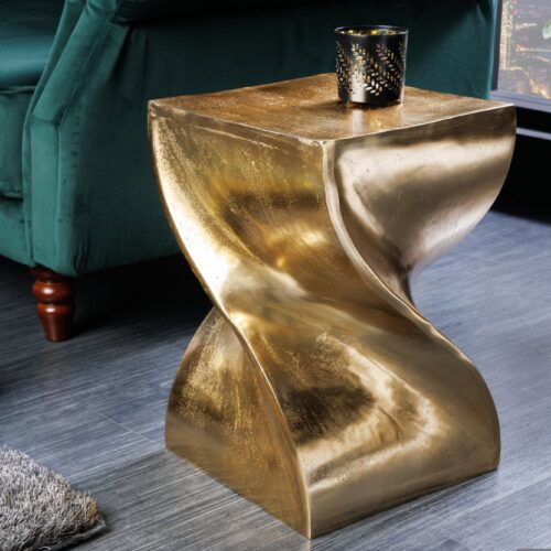 TWIST arany alumínium lerakóasztal 45cm