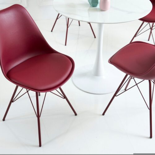 SCANDINAVIA bordó műanyag szék