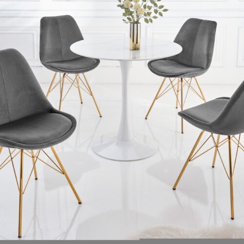 SCANDINAVIA szürke-arany bársony szék