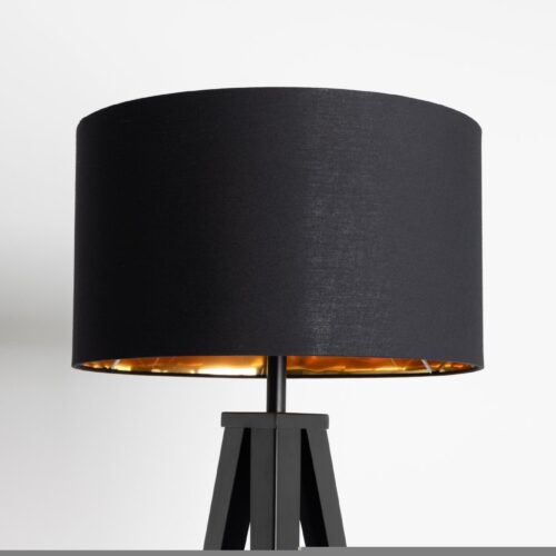 LEAF fekete-arany szövet asztali lámpabúra