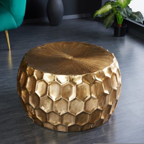 ORGANIC ORIENT arany alumínium dohányzóasztal 70cm