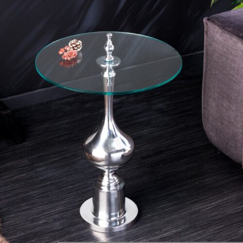 ABSTRACT ezüst üveg dohányzóasztal 65cm ABSTRACT ezüst üveg dohányzóasztal 65cm