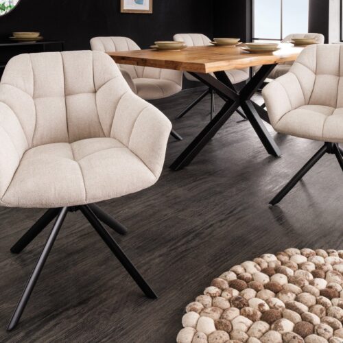 PAPILLON pezsgőszínű szövet szék