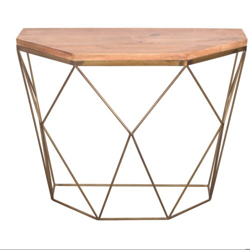 DIAMOND barna mangófa konzol asztal 90cm