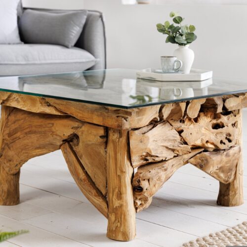 RIVERSIDE barna fa dohányzóasztal 80cm