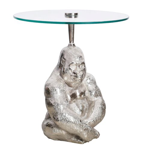 KONG ezüst alumínium dohányzóasztal 45cm