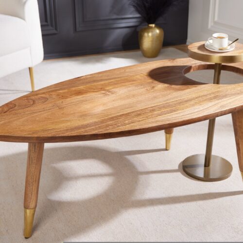 GATSBY barna mangófa dohányzóasztal 110cm