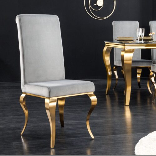 MODERN BAROCK szürke bársony szék