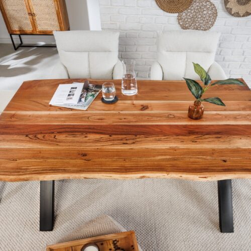 MAMMUT X barna akácfa étkezőasztal 160cm