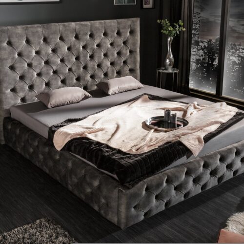 PARIS szürke szövet ágy 160x200cm