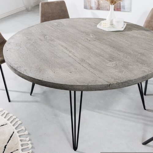 SCORPION szürke tömörfa étkezőasztal 120cm