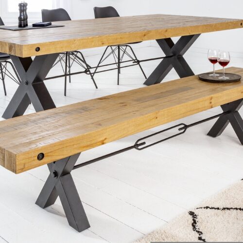 THOR barna tömörfa ülőpad 200cm