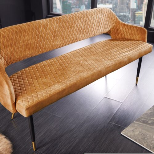 PARIS sárga bársony ülőpad 160cm