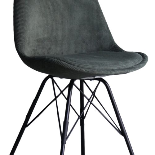 SCANDINAVIA kordbársony zöld szék