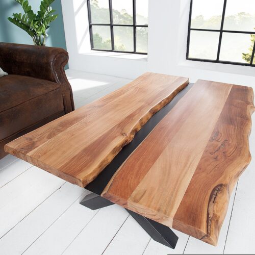 AMAZONAS barna akácfa dohányzóasztal 100cm