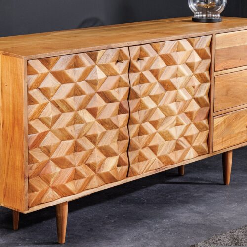 ALPINE barna akácfa tálalószekrény 145cm