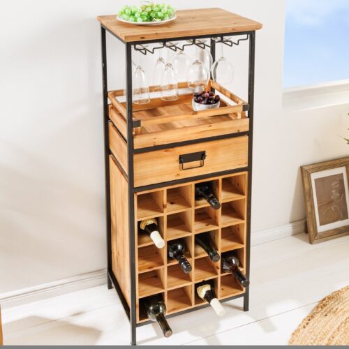 SEVEN SEAS barna fenyőfa polc 120cm