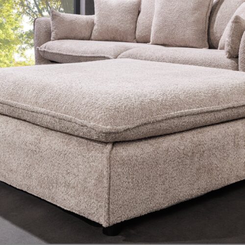 HEAVEN bézs nyírfa puff 100cm