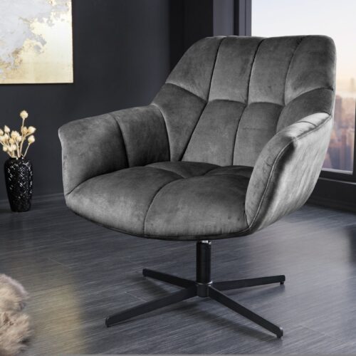 PAPILLON szürke szövet fotel 80-90cm