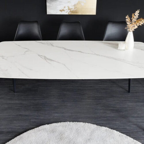 MILANO fehér kerámia asztal 160cm