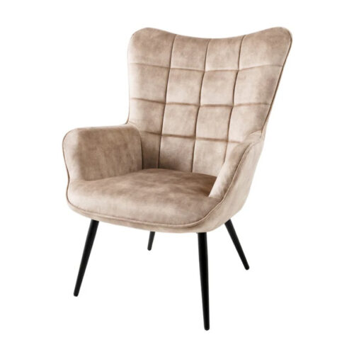 SCANDINAVIA pezsgőszínű bársony fotel