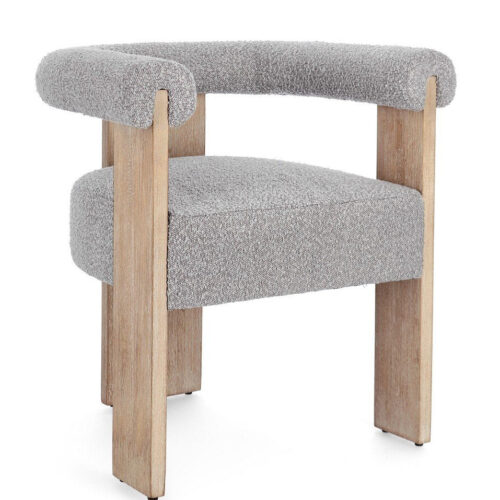 AGAPE boucle szürke karfás szék