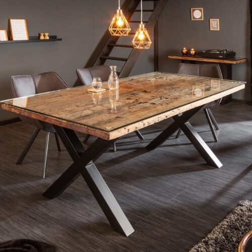 BARRACUDA X barna tikfa étkezőasztal 180cm BARRACUDA X barna tikfa étkezőasztal 180cm