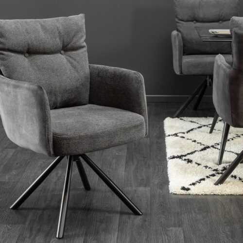 BIG GEORGE antracit bársony szék