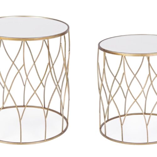 ELENOR 2 részes kerek dohányzóasztal V2