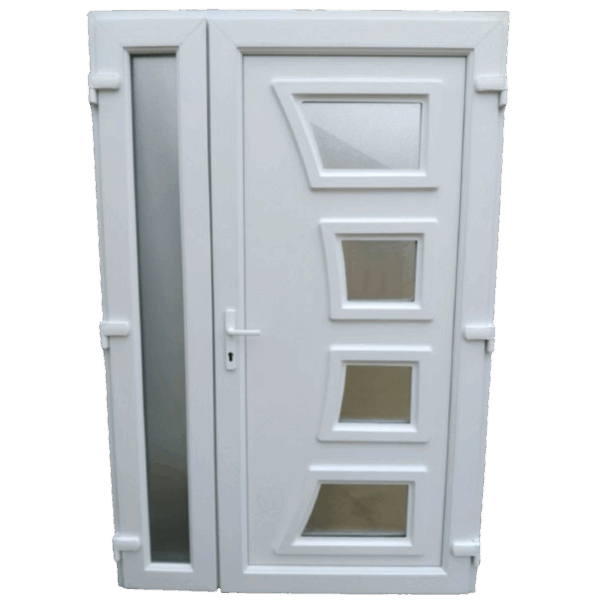 Eliza - Műanyag bejárati ajtó / FEHÉR / 138x208 / NYITHATÓ OLDALLAL - Eliza - Műanyag bejárati ajtó / FEHÉR / 138x208 / NYITHATÓ OLDALLAL -