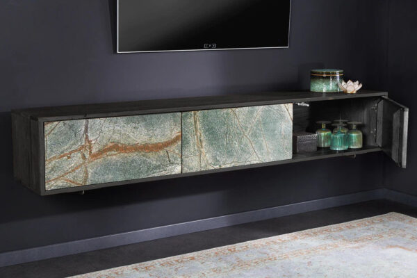 MOUNTAIN SOUL márványhatású akácfa tv szekrény 160cm